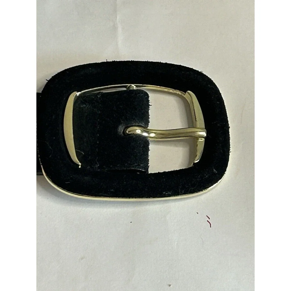 Talbots Black Belt with Gold-Tone Buckle Size XS